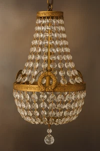Kronleuchter Antik Kristall Lüster Deckenlampe Barock Hängelampe Deckenlüster  - Bild 1 von 12