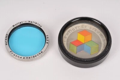 Rollei Light Blue Hellblau Bay 1 Circular Filter with Bakelite Keeper Case BABLA - Image 1 of 3