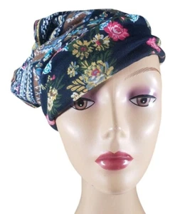 Boho Stretch Knit Turban Multi Print Alopecia Chemo Head Wrap Fashion Accessory - Picture 1 of 3