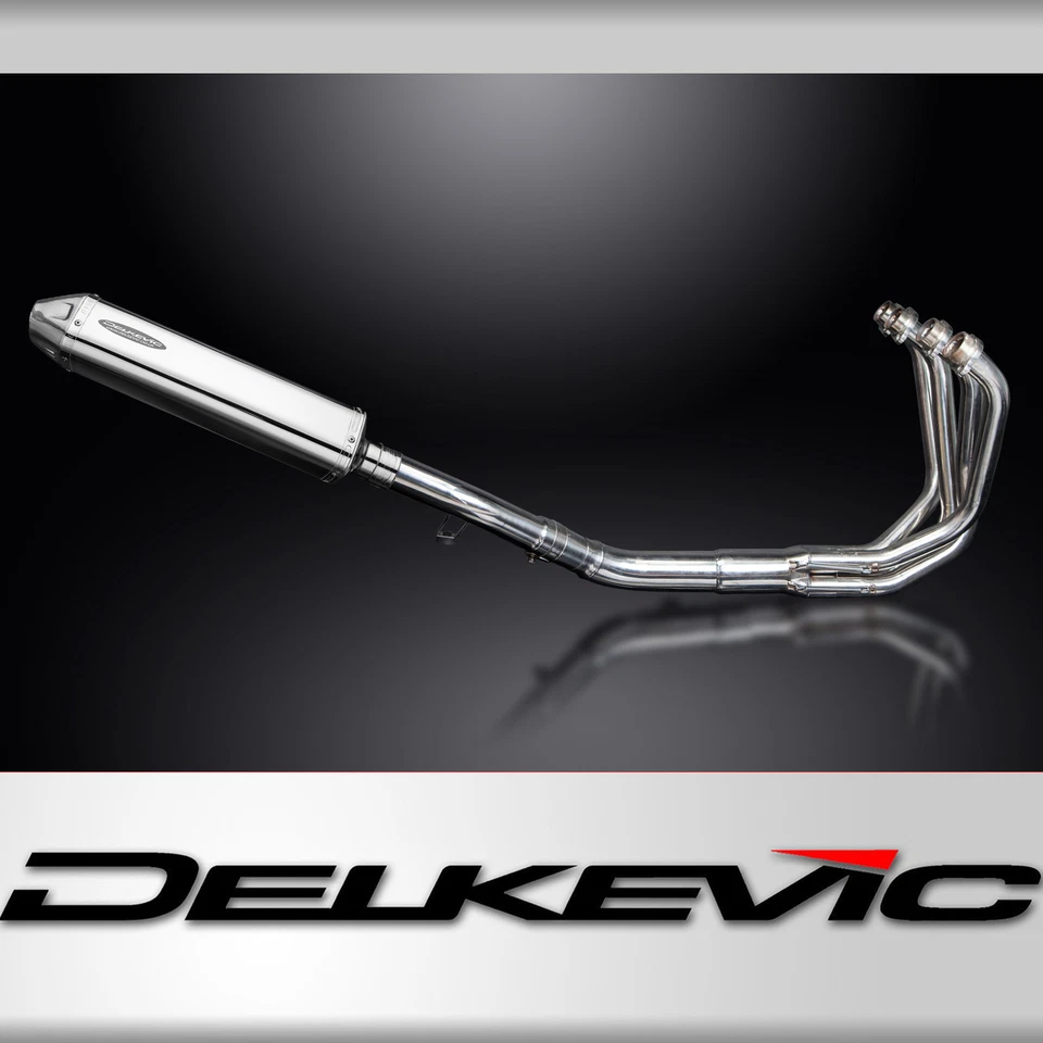 Silenciador de escape completo Suzuki GSX650 Katana 650 07-16 4-1 17" tri-ovalado de acero inoxidable Foto 1 de 4