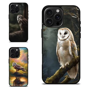 Hard TPU Case species birds Barn Owl For Apple iPhone 12 13 14 15 16 Pro - Picture 1 of 25