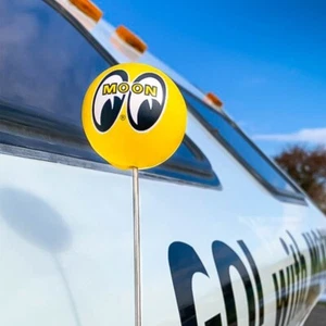 MOONEYES ANTENNA BALL YELLOW NEW STYLE HOT ROD CUSTOMS MOON SPEED - Picture 1 of 1