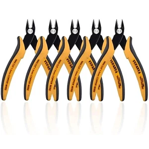 5PCS Flush Cutters,Wire Cutters for Side Cut,Nut Cut with Softy Anti-Slip Handle - Picture 1 of 5