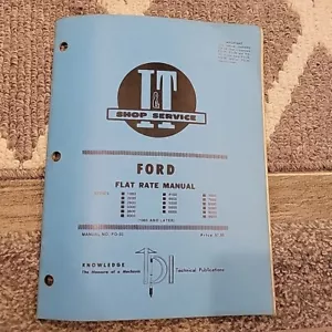 Ford I&T Shop Flat Rate Manual Service FO-33 Models 1000-9600 Tractors - Picture 1 of 3