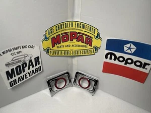 1942 Dodge Front Parking Light Bezel Trim Chrome NOS Mopar Graveyard - Picture 1 of 10