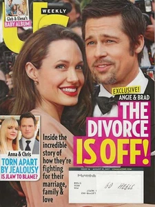 August 21, 2017 US WEEKLY Magazine ANGELINA JOLIE BRAD PITT The Divorce Is Off! - Picture 1 of 1