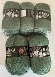 75% Merino 25 % Husky Dog Wool 5S Green Yarn High Quality Hand Knit 100gr 300 m - Picture 1 of 6