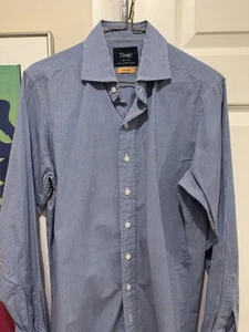 Drake's London Sz 15 1/2 - 39 Oxford 100% Cotton Button Down Easyday - Picture 1 of 6