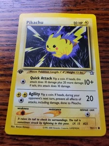 Pikachu 70/111 1st edition Neo Genesis Set Rare Vintage Pokemon Card - Picture 1 of 2