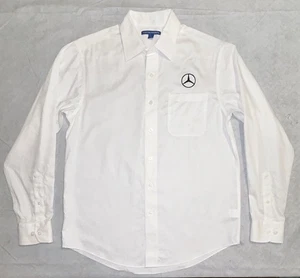 Mercedes Benz Shirt Mens S White Embroidered Logo Lightweight Chest Pocket Car - Picture 1 of 6