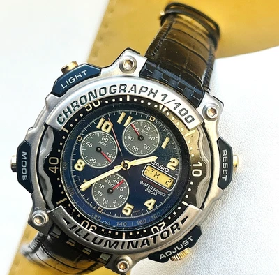 1990s Disc. Men's Scarce Casio MDA-100 Digi/Ana 200m Multifunction Wristwatch. - Image 1 of 4