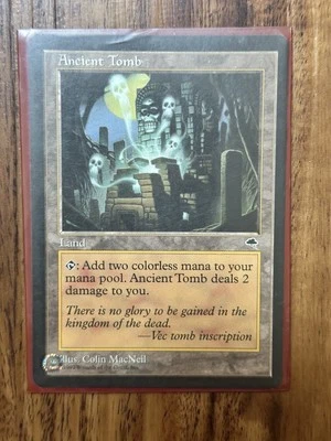 MTG Magic the Gathering Ancient Tomb Tempest Edition Land Card - Image 1 of 2