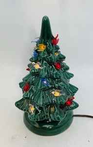 Vintage Ceramic Christmas Tree 10.5” Light Up - Picture 1 of 8