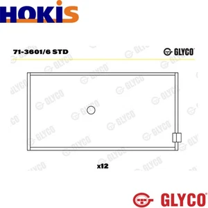 BIG END BEARINGS 71-3601/6 STD FOR TD103E/103ES/100B/100G/100GA/101F 9.6L 6cyl - Picture 1 of 13