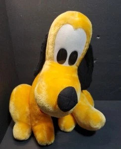 Walt Disney World Sitting Plush Stuffed Pluto Vintage No Red Collar 15" - Picture 1 of 9