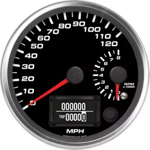 Speedhut 100mm Dual Gauge - 120 mph GPS Speedometer / 8K Tachometer - Picture 1 of 7