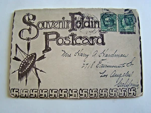 Vintage Salt Lake City UT 22 Bild Klapp Postkarte Indianer Symbol Glück - Bild 1 von 6