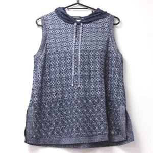 CHANEL Apparel Tops Glitter knit Sleeveless Parka Navy - Picture 1 of 4