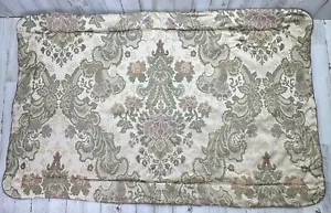 2 Croscill Windsor Damask Tuscan King Floral Pillow Shams Gold Green Rope Trim - Picture 1 of 11