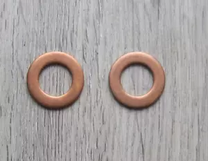 two 2 DORMAN copper washer 1/2" ID 7/8" OD - Foto 1 di 1