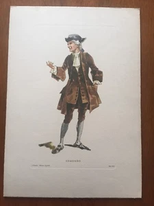 Puccini MANON LESCAUT - Opera Costume Sketch Print for Edmondo (SOAP TV Prop) - Picture 1 of 5