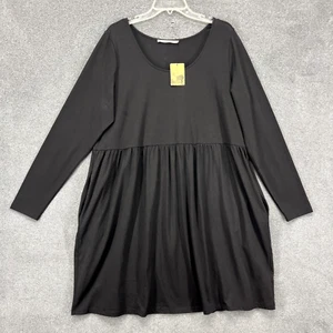 Peruvian Connection Kleid Damen XL Schwarz Schnürmacher Boho Taschen Freizeit - Bild 1 von 17