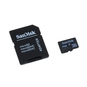 Speicherkarte SanDisk SD 4GB f. Panasonic Lumix DMC-FX33 - Picture 1 of 3