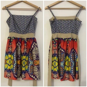 RINASCIMENTO Vestito abito multicolore fantasia colorata Tg XS - Foto 1 di 12