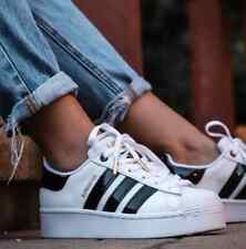 Adidas Superstar Bold Womens Leather Trainers - ALL SIZES - Black/White - FV3336