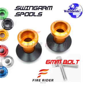 CNC SPMF Gold M6 Rear Swingarm Spools For YZF R6 06 07 08 09 10 11 12 13 14 - Foto 1 di 3