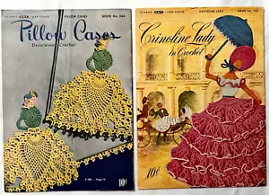 Crinoline Lady & Pillow Cases Crochet Patterns Books Edgings Doilies Placemats+ - Picture 1 of 17
