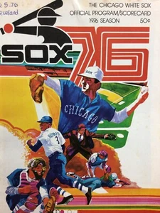 CHICAGO WHITE SOX 1976 PROGRAM ~ June/5 not scored vs. Indians ~ NICE SHAPE!!! - Picture 1 of 5