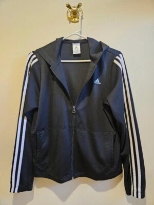 Camisa Adidas Original Manga Larga Tres Rayas Con Capucha XL, Rayas Blancas y Negras Foto 1 de 4