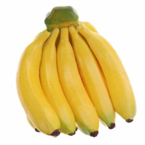 Lifelike Artificial Banana Bunch Decor for Kitchen Cabinet Party Props