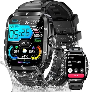 Klogipow Smart Watch Militari da Uomo (Effettua/Rispondi Chiamate) con 3ATM Waterpr... - Foto 1 di 12
