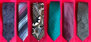 6 VINTAGE HERREN DESIGNER KRAWATTEN: GEOFFREY BEE-MR O-PAUL RODON-BULLOCKS-BRITTANIA - Bild 1 von 19