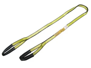 1" x 4' Lifting Web Sling Poly Eye & Eye 2-ply Tow Choker Pull Strap Tagged - Picture 1 of 5