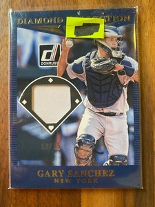 A67,541 - 2017 Donruss Diamond Collection Jersey Gold #DCGS Gary Sanchez/25