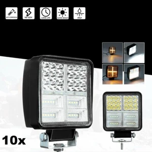 10x 162W Fari Da Lavoro Led Lampada Quadrato Auto Barca Camion Trattore Camper  - Foto 1 di 11