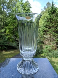Cut Glass Crystal 9.5" Optic Fluted Shade Chimney Candle Holder Teleflora France - Picture 1 of 11
