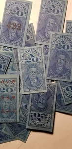 USA Tax Revenue Tobacco Stamp 20 Cigarettes One Stamp From The Lot Shown Idz1. - Picture 1 of 1