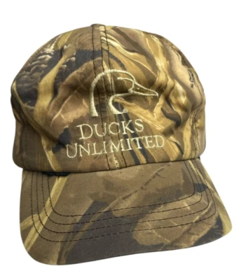 Ducks Unlimited Camo Cap Hat w/ Ear Flaps Gore Tex Waterfowl Hunting Outdoors - Image 1 of 4
