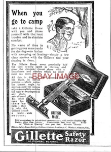 1911 Advert GILLETTE Safety Razor Set (1) Small Original Shaving Print Ad 734/59 - Picture 1 of 1