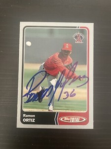 2003 Topps Total Silver #472 Ramon Ortiz Los Angeles Angels Signed Card Auto