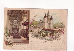 D9710) GRUSS aus MARIAZELL - LITHO - Zweibild 1900 - Bild 1 von 2