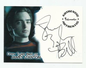 2007 INKWORKS "THE SEEKER" DREW TYLER BELL  AS JAMES STANTON CERTIFIED AUTOGRAPH