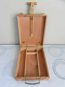 Wooden Artist's Painting & Drawing Adjustable Table Top Box Easel with Storage 