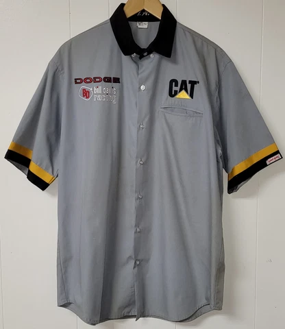 Bill Davis Racing Ward Burton Dodge Team Issued Simpson Pit Crew NASCAR Shirt L Cover