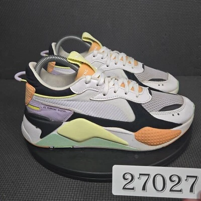 Puma RS-X Reinvention Shoes Womens Sz 8 White Yellow Athletic Trainers Sneakers - Image 1 of 4