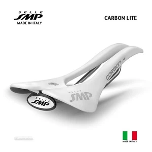 NEW Selle SMP CARBON LITE Saddle : WHITE- MADE IN iTALY! - Picture 1 of 3